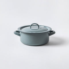 Münder-Email POT WITH LID 20cm Submarine blue