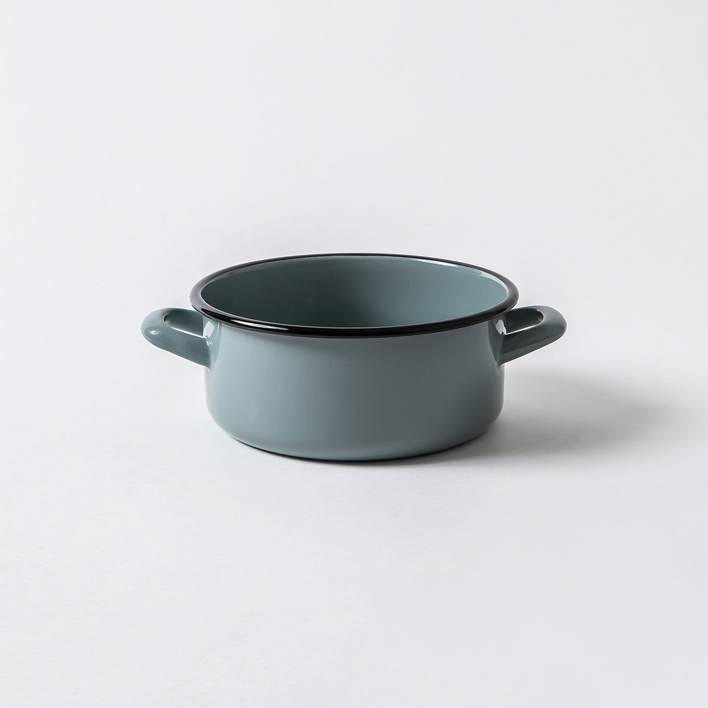 Münder-Email POT WITH LID 20cm Submarine blue