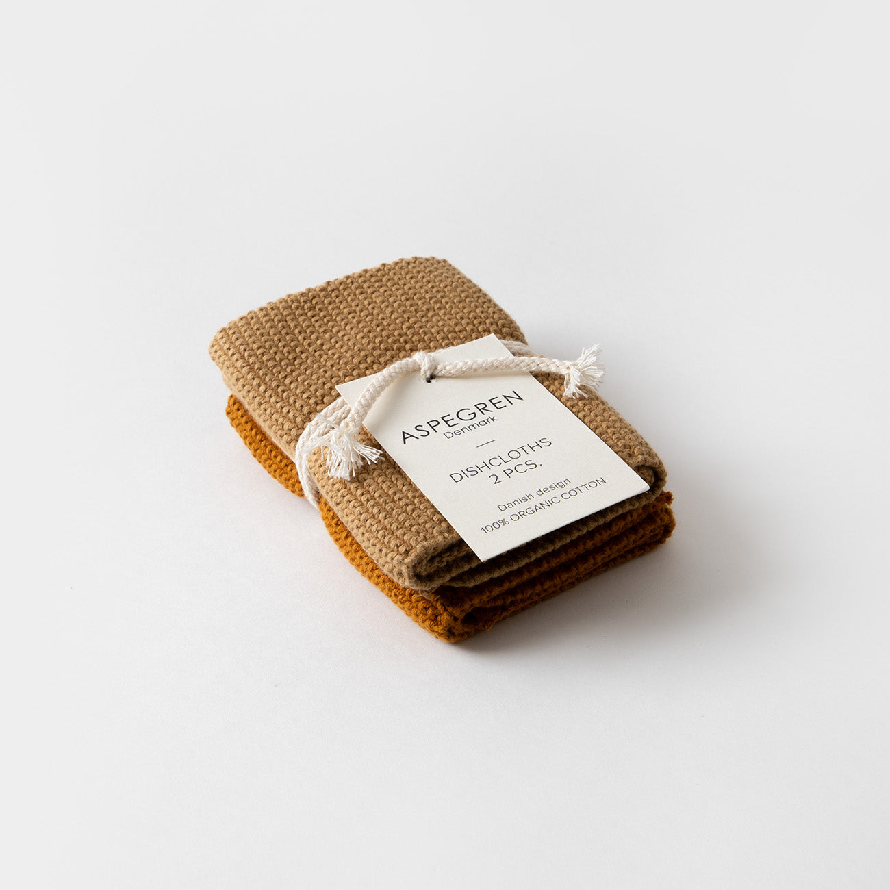 ASPEGREN Denmark ディッシュクロス 2set Solid Mustard