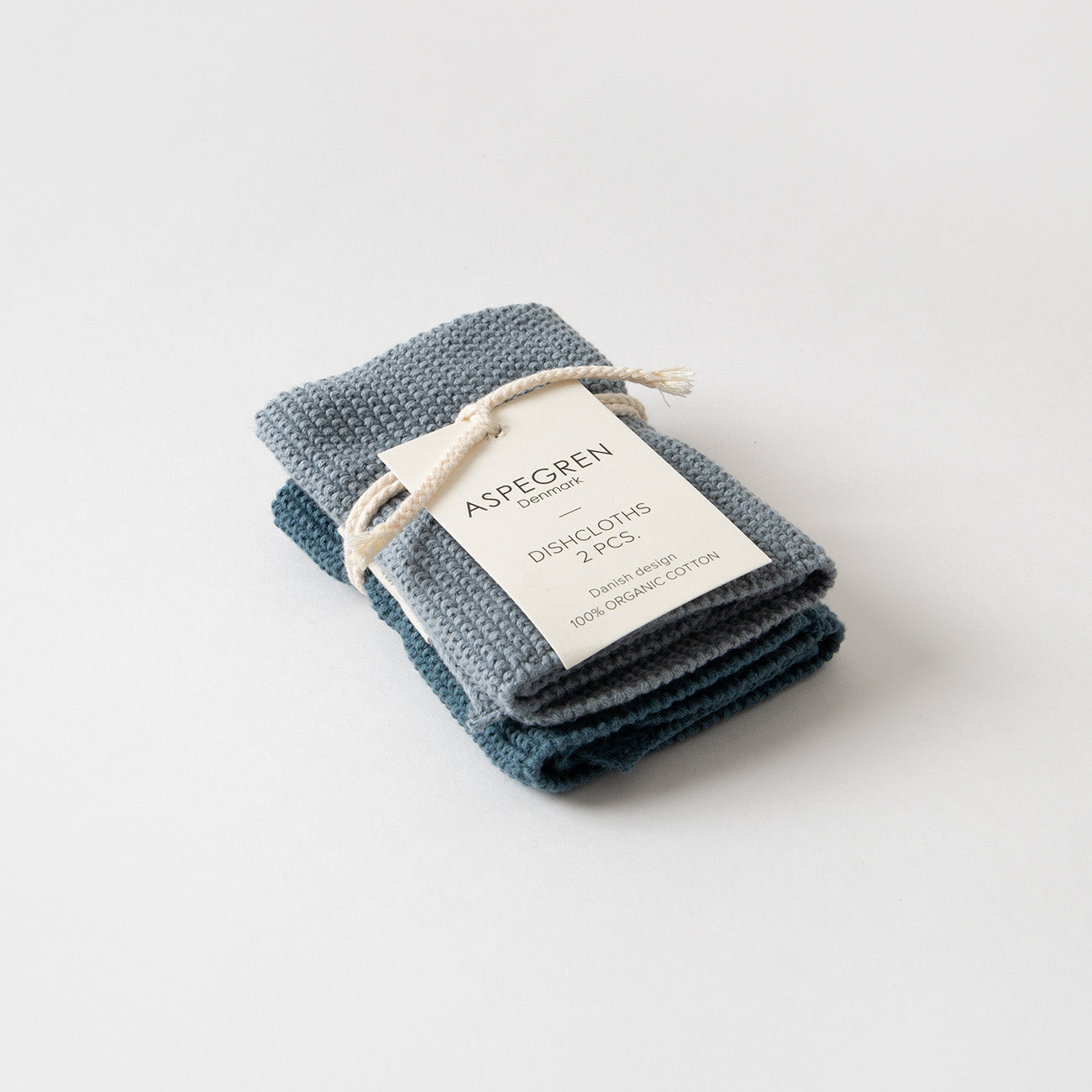 ASPEGREN Denmark ディッシュクロス 2set Solid Blue