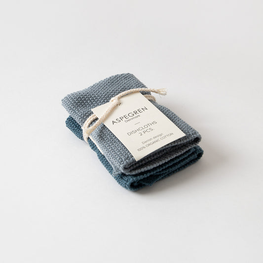 ASPEGREN Denmark ディッシュクロス 2set Solid Blue