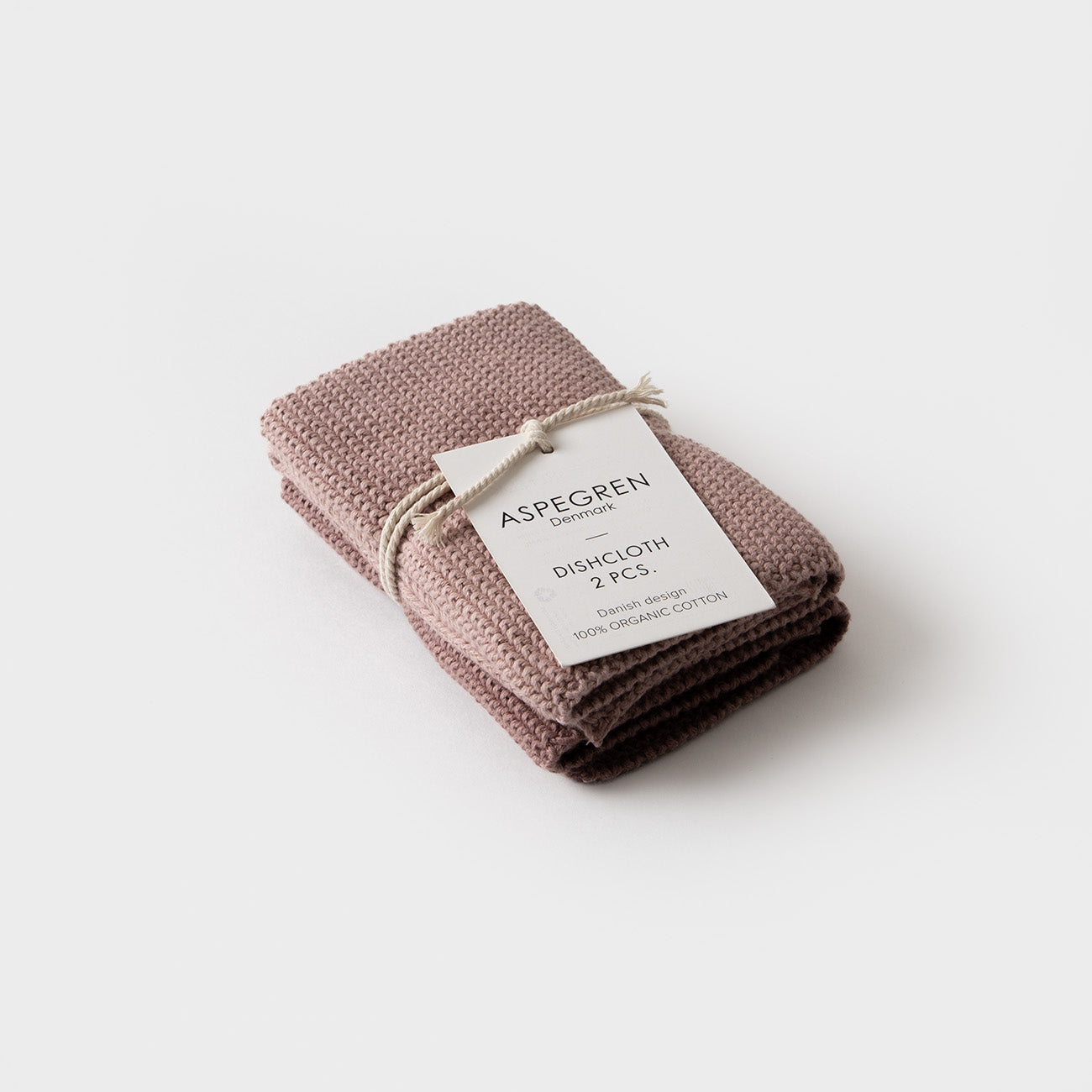 ASPEGREN Denmark ディッシュクロス 2set Solid Mauve