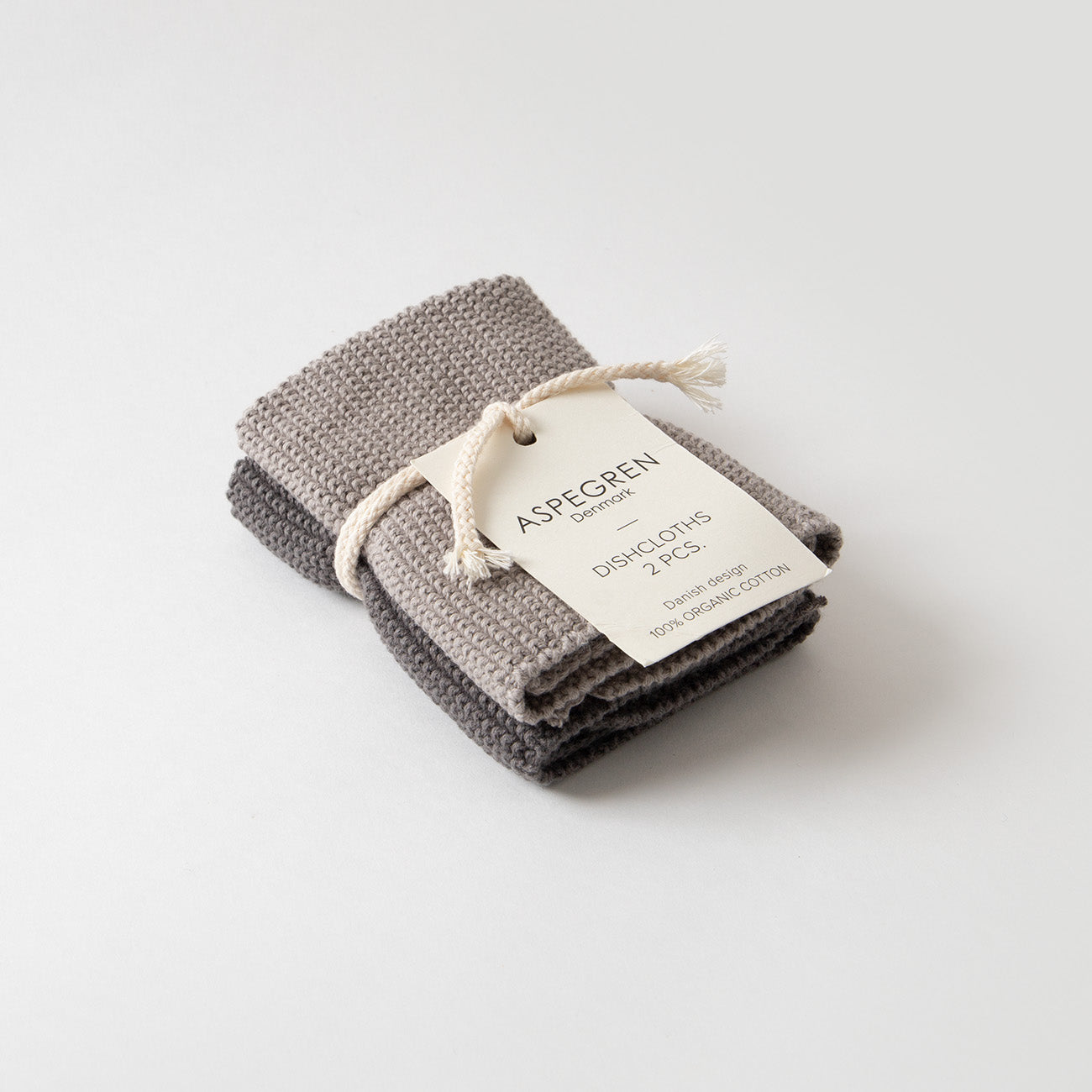 ASPEGREN Denmark ディッシュクロス 2set Solid Gray