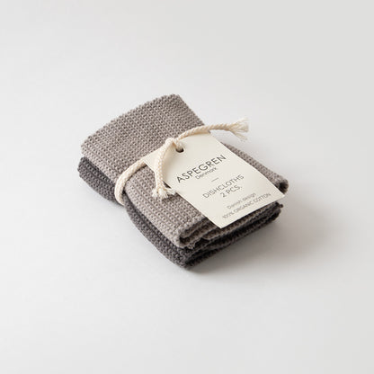 ASPEGREN Denmark ディッシュクロス 2set Solid Gray