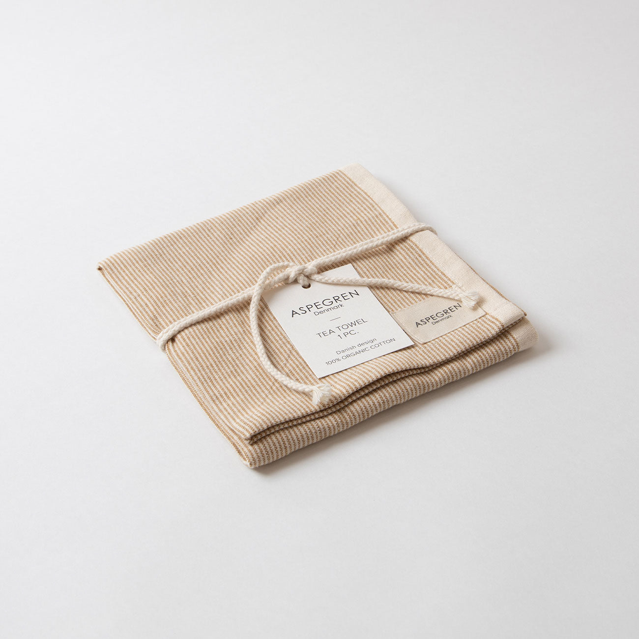 ASPEGREN Denmark ティータオル Pinstripe Goldenspice