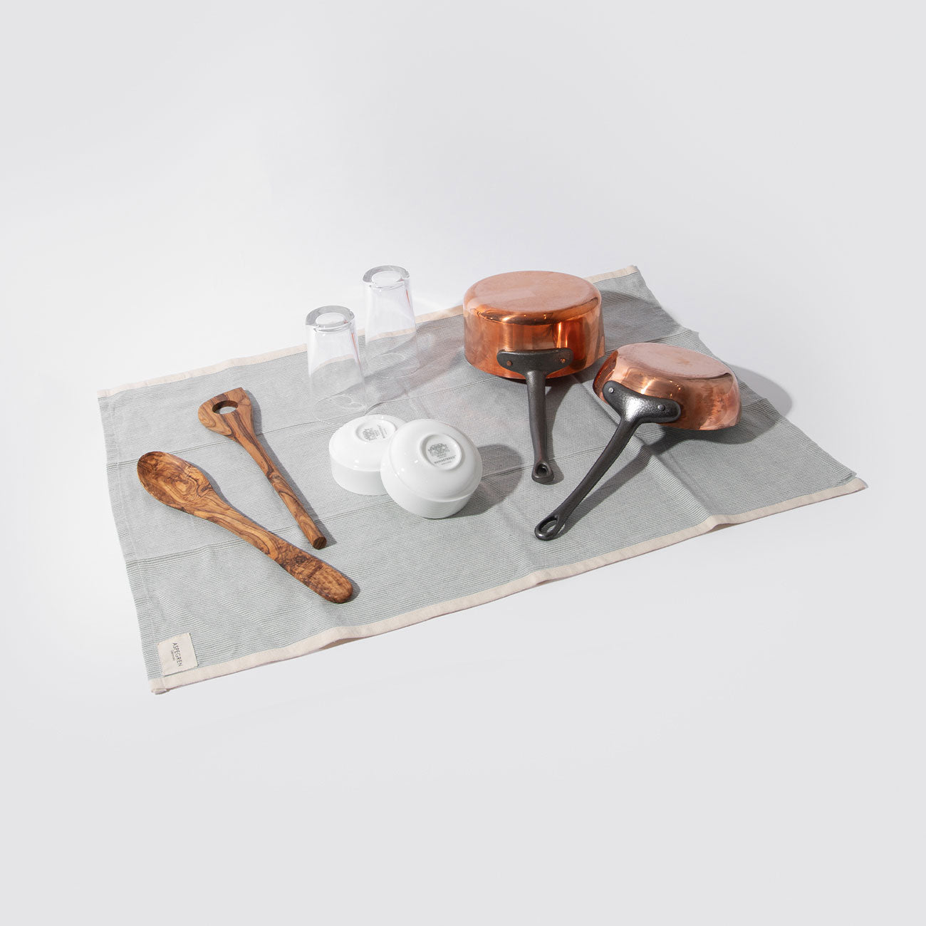 北欧ヴィンテージ ノルウェー エーゲルスン 壁掛け塩入れ 木製蓋 1960年代 ASPEGREN Denmark(アスペグレン) ティータオル Pinstripe Sprinklake