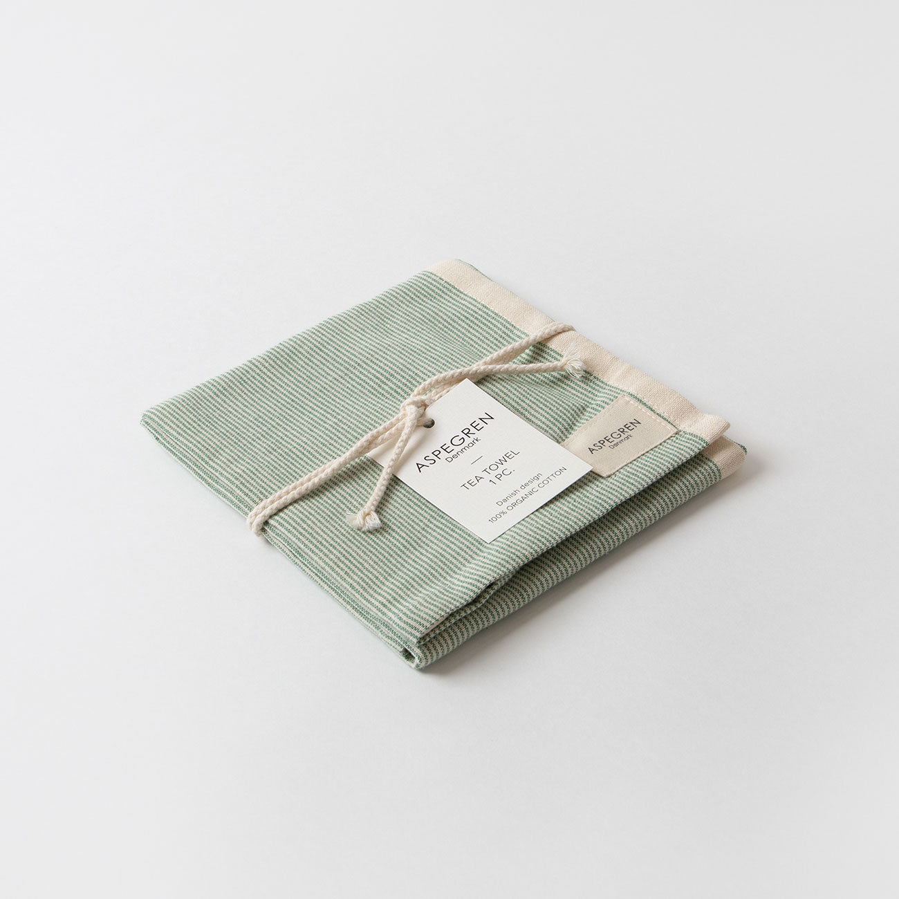 ASPEGREN Denmark ティータオル Pinstripe Spinach