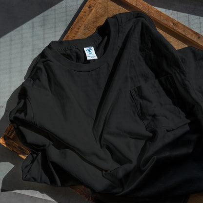 VELVA SHEEN 2パッククルー 半袖ポケット付 Tシャツ S BLACK