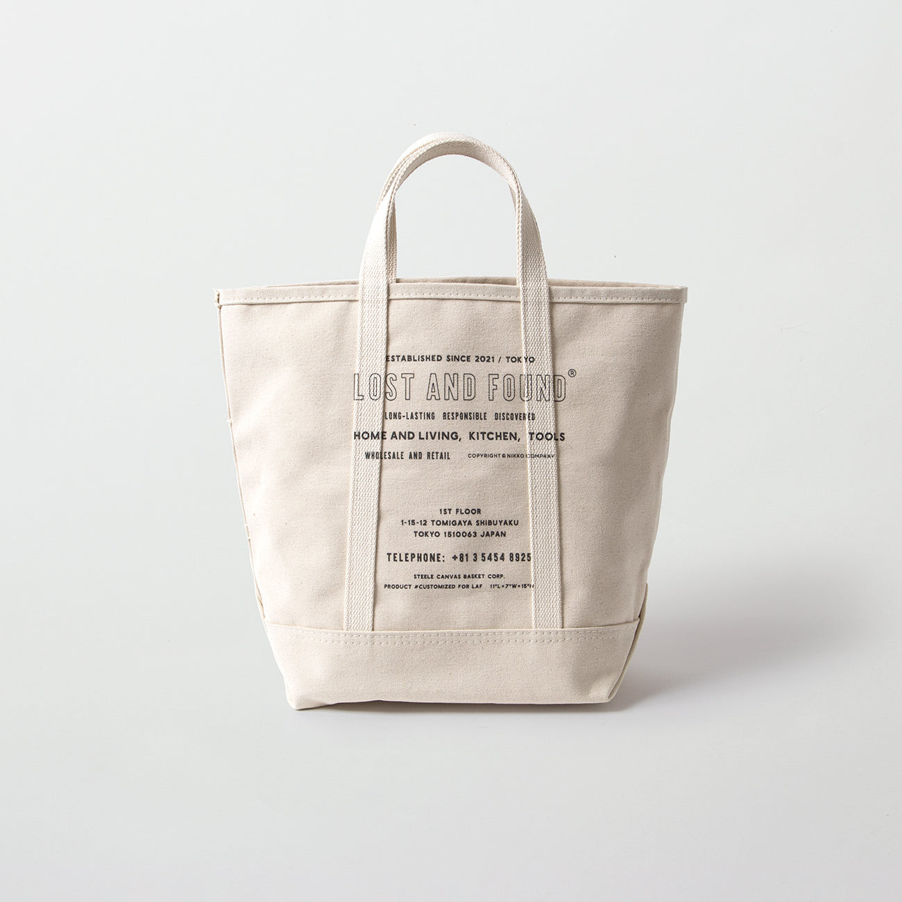 LOST AND FOUND STEELE CANVAS ORIGINAL TOTE BAG CUSTOMIZED for LAF