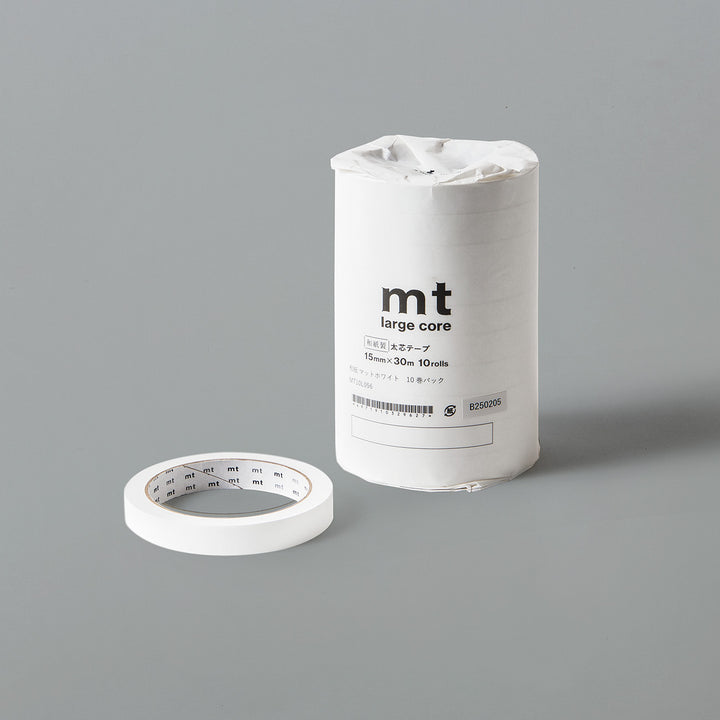 カモ井加工紙 和紙 マスキングテープ mt large core 15mm x 30m 10巻セット マットホワイト