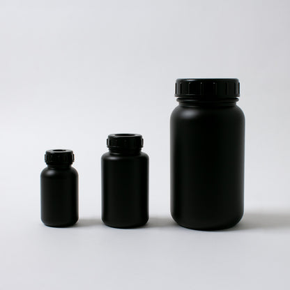 瑞穂化成工業 広口びん 黒色 PE 500mL