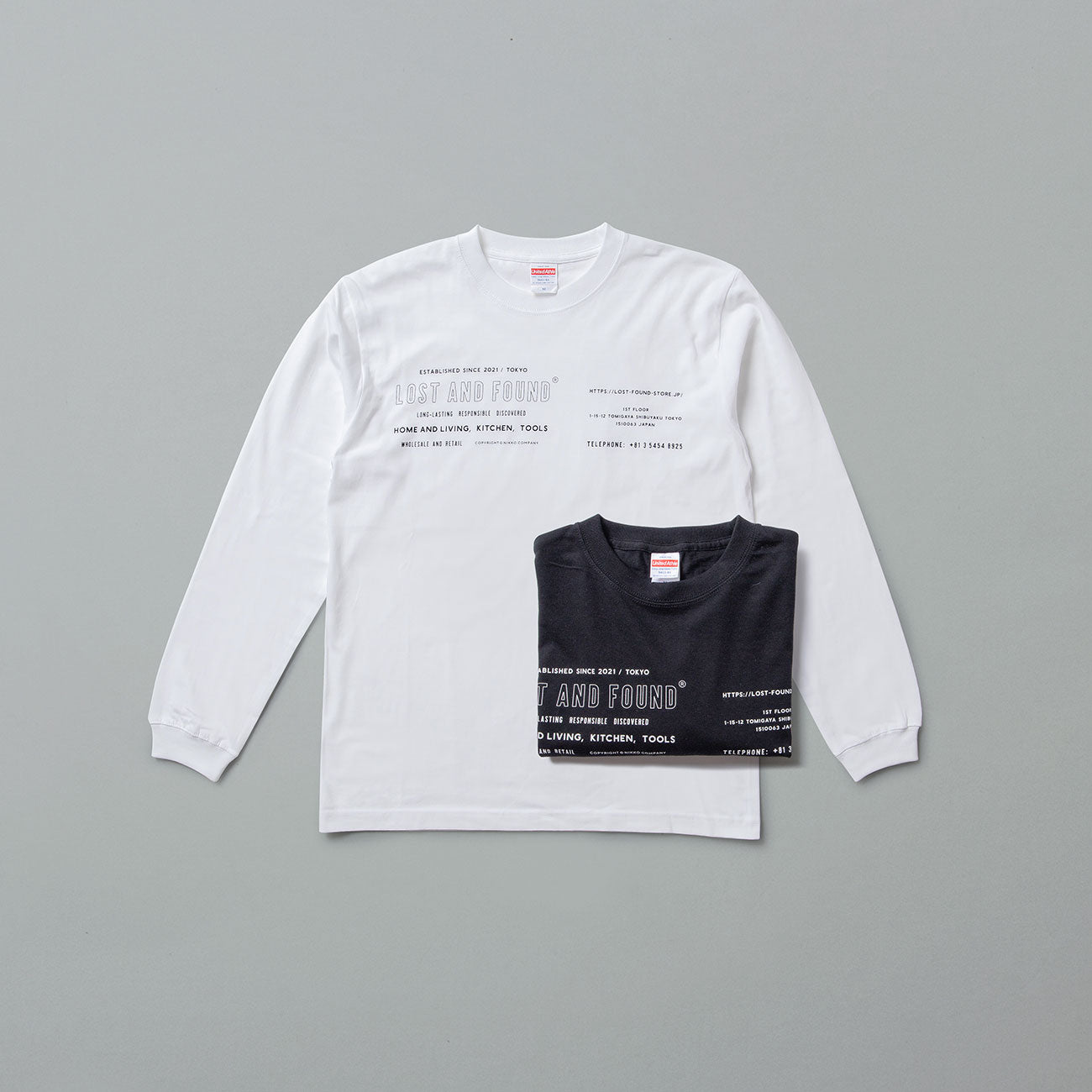 LOST AND FOUND ORIGINAL LONG T-SHIRT L(WHITE)